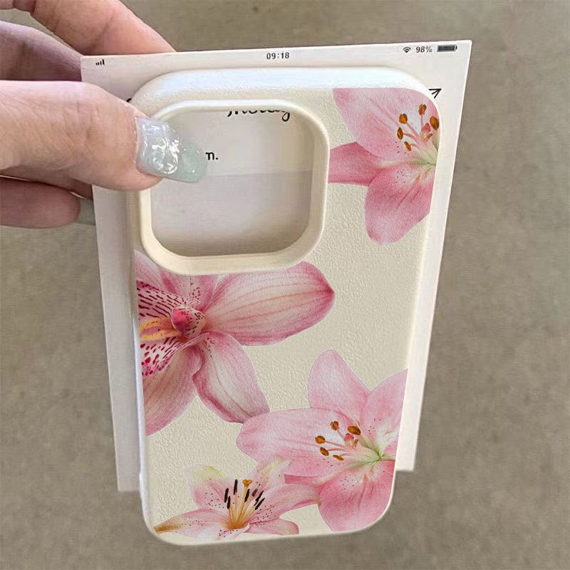 ピンクのユリとライチのテクスチャ柄のスマホケース、Samsu - Phone Cases For Samsung Galaxy のレビューと価格