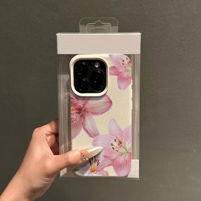 ピンクのユリとライチのテクスチャ柄のスマホケース、Samsu - Phone Cases For Samsung Galaxy のレビューと価格