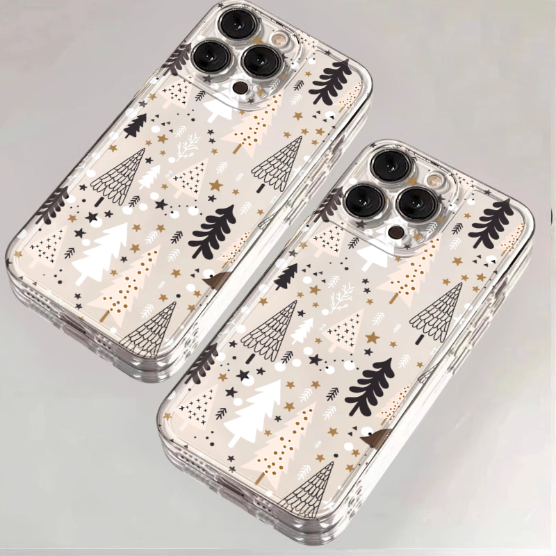 冬の雪の結晶クリスマスツリー柄クリアスマホケース iPhon - Phone Cases Otterbox のレビューと価格