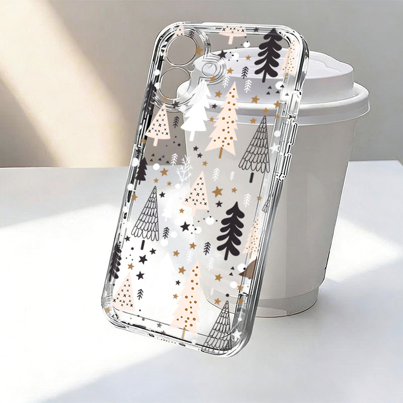 冬の雪の結晶クリスマスツリー柄クリアスマホケース iPhon - Phone Cases Otterbox のレビューと価格